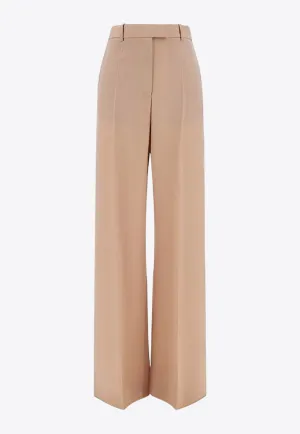 High-Rise Wool Tailored Pants