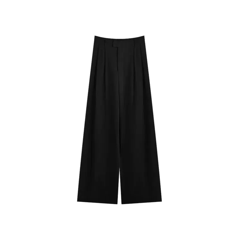 High Waist Wide Leg Drape Pants