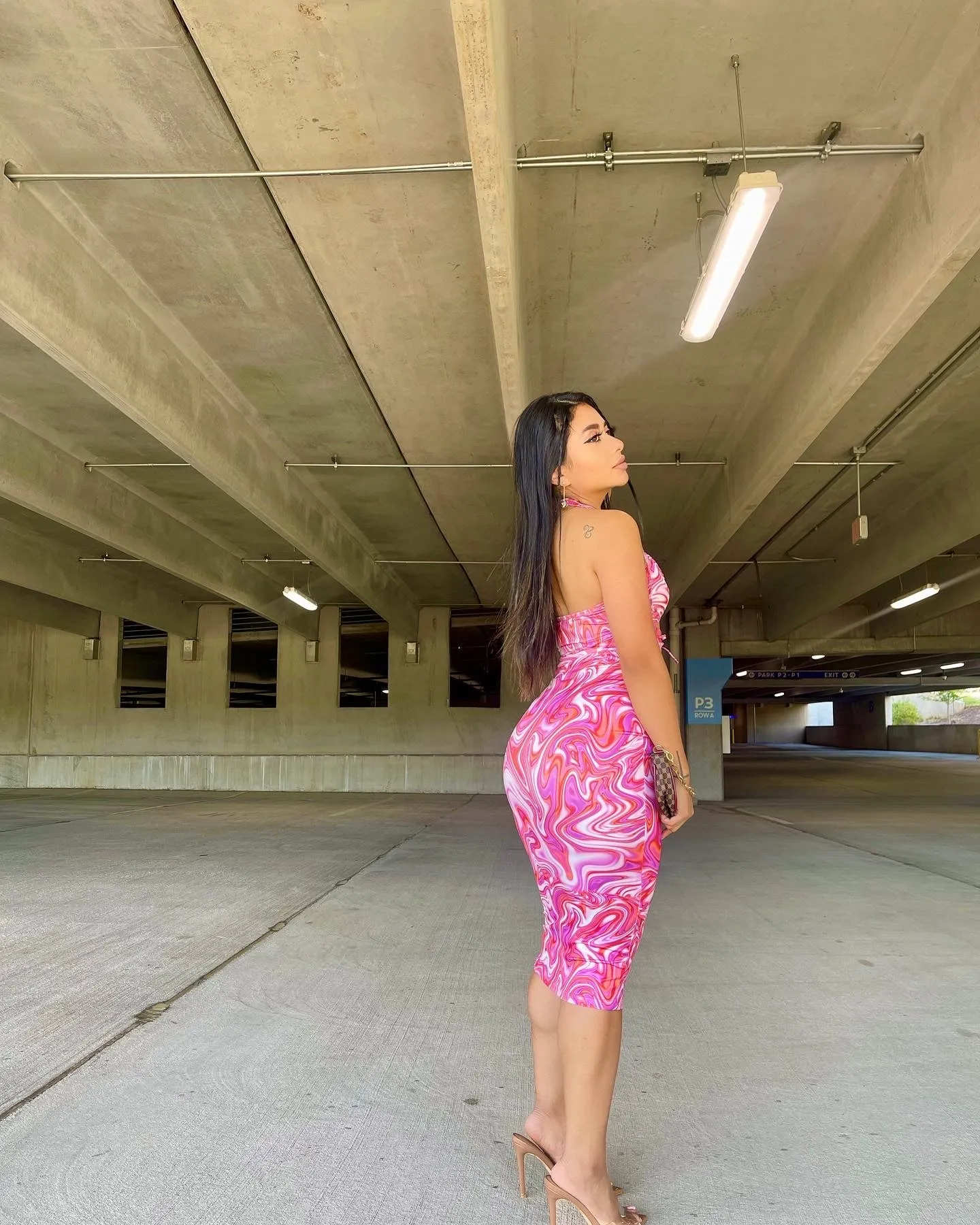 Hot Swirl Midi Dress