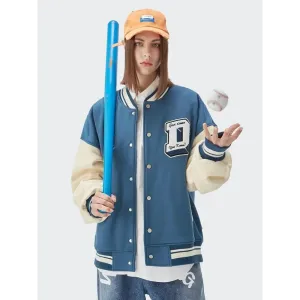 I Don't Give Damn Y2K Varsity Jacket in Cotton-Polyester Blend