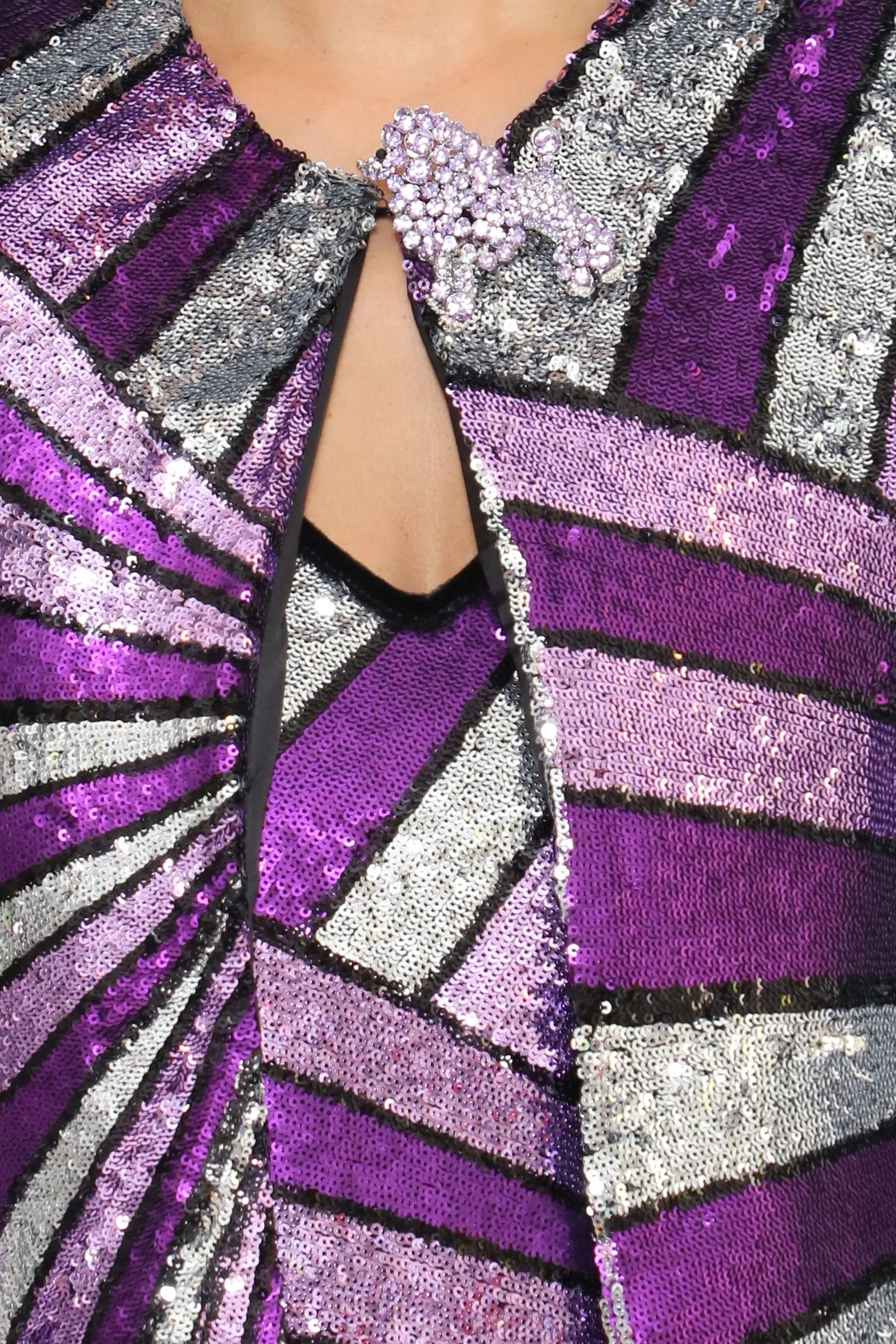 Ilona Rich Sequin Purple Cape