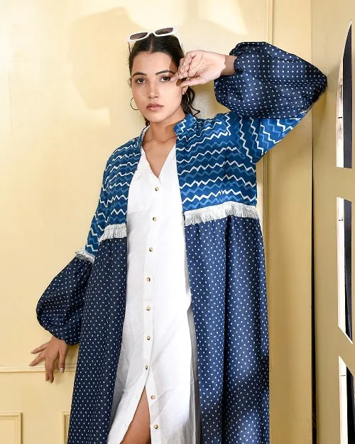 Indigo & Blue Denim Cape Jacket