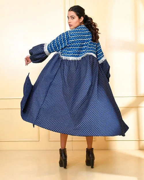 Indigo & Blue Denim Cape Jacket