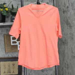 Isaac Mizrahi Live! Essentials Womens Knit Shirt Blouse Top Coral Pink M