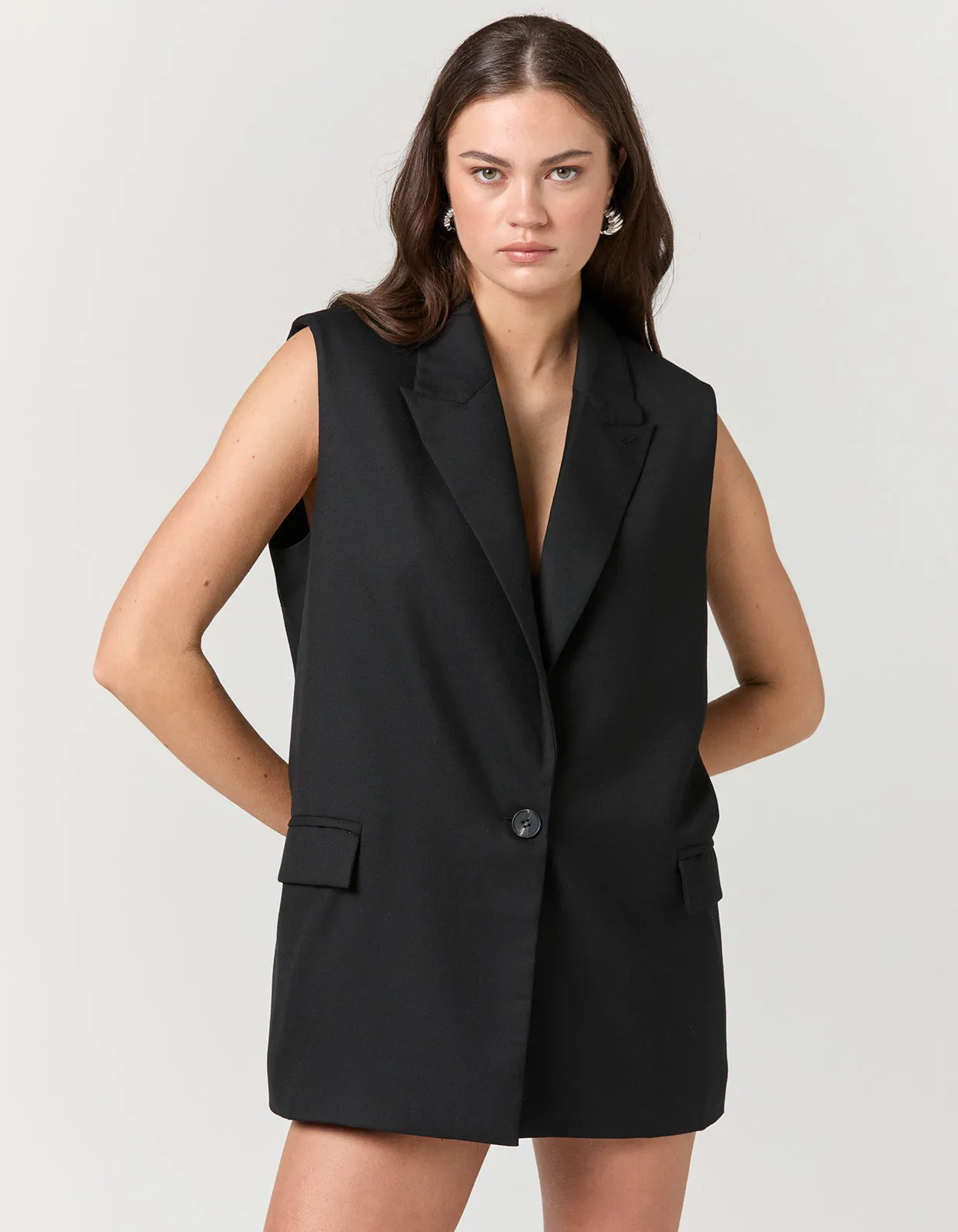 Isabelle Blazer Vest - Black