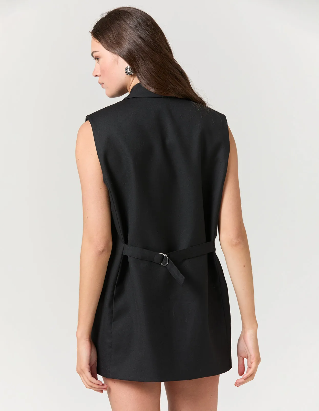 Isabelle Blazer Vest - Black