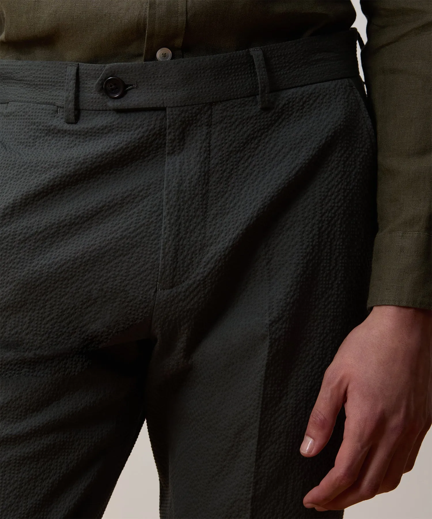 Italian Seersucker Sutton Trouser