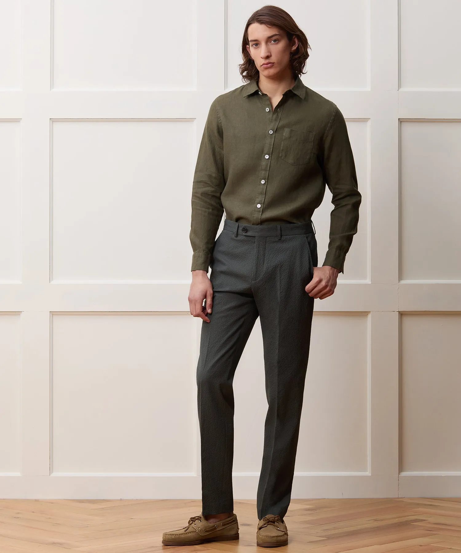 Italian Seersucker Sutton Trouser
