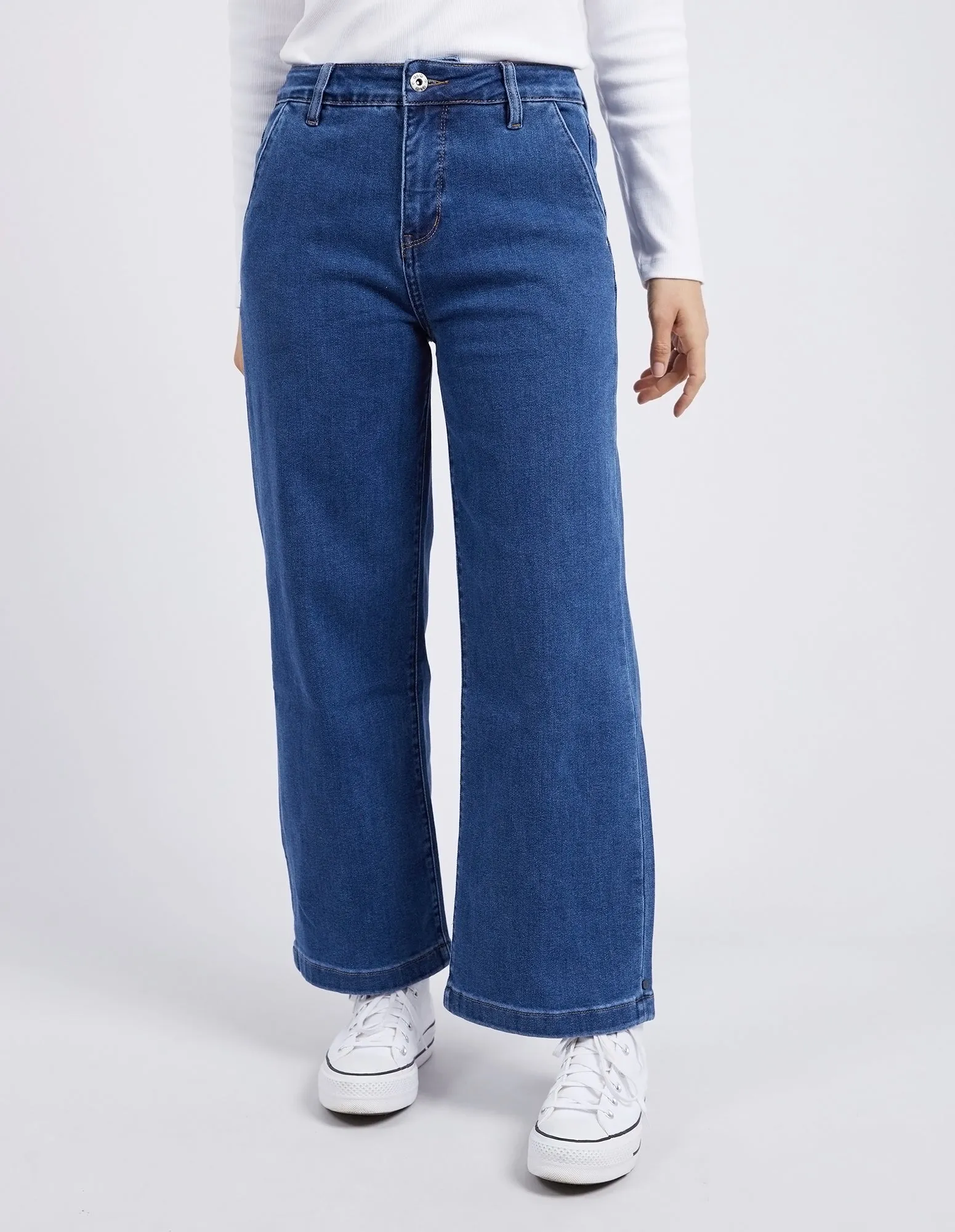 IZZY WIDE LEG JEAN || BLUE