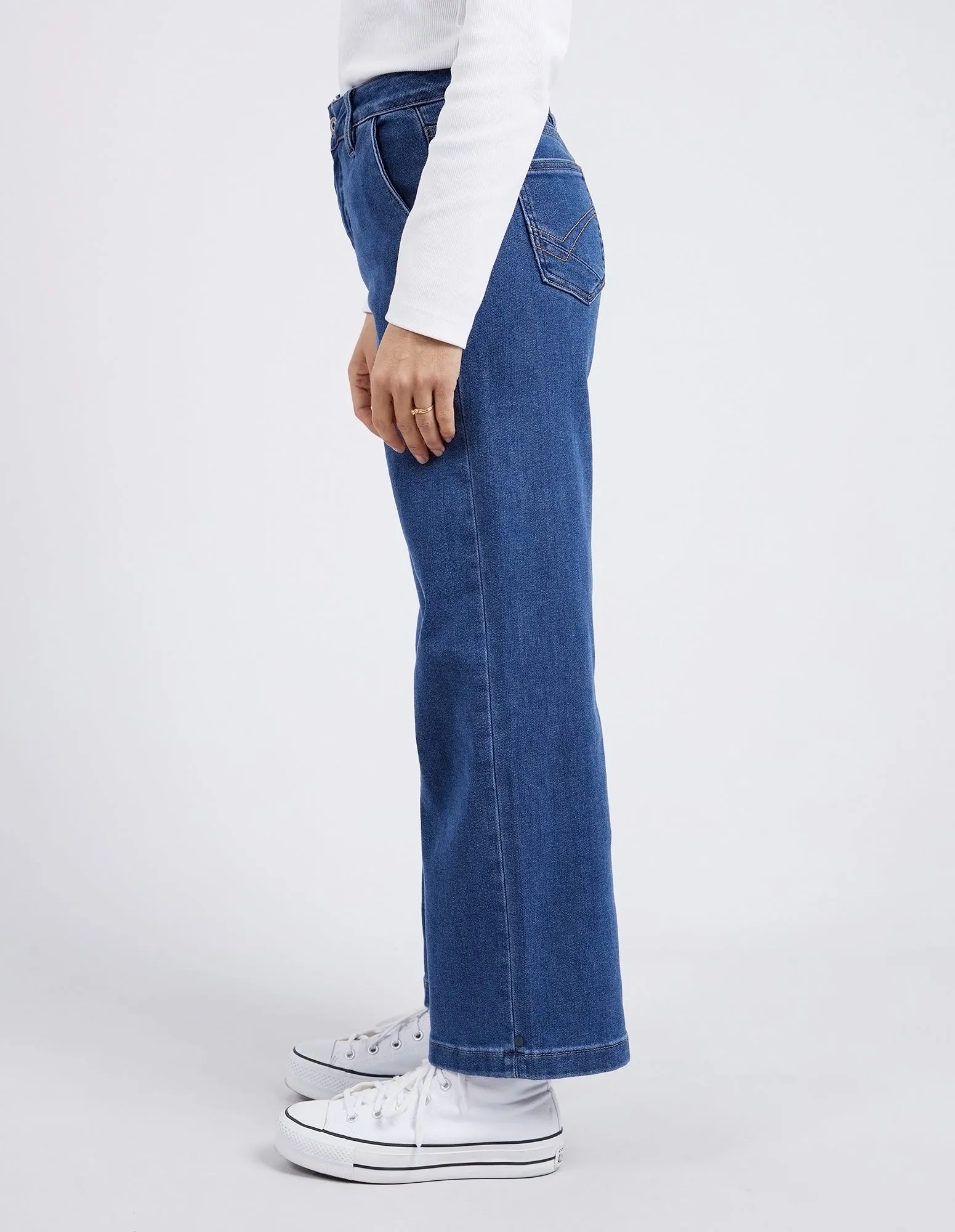 IZZY WIDE LEG JEAN || BLUE