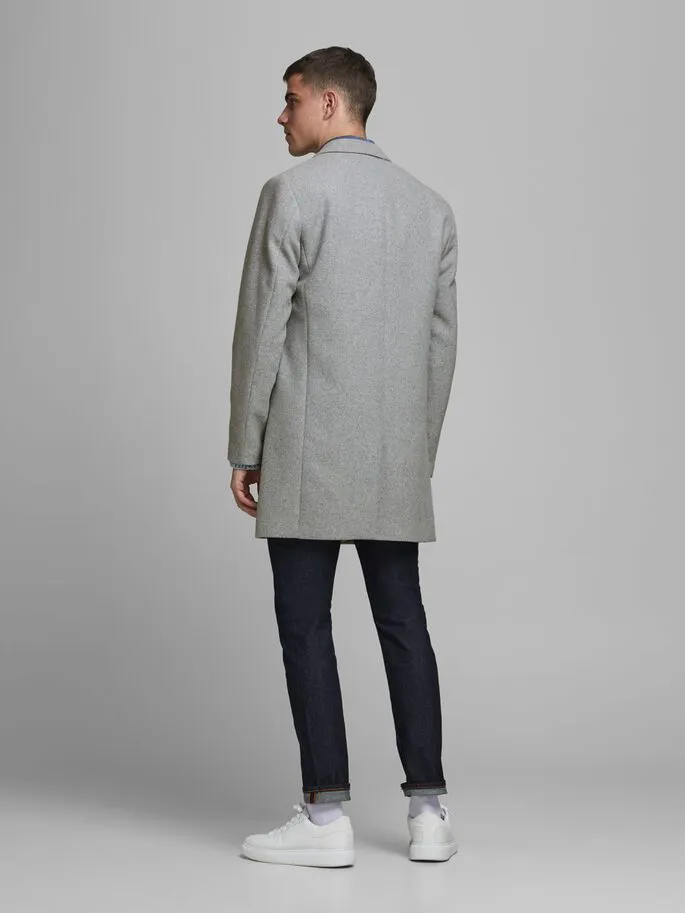 Jack Jones Moulder Wool Coat Grey
