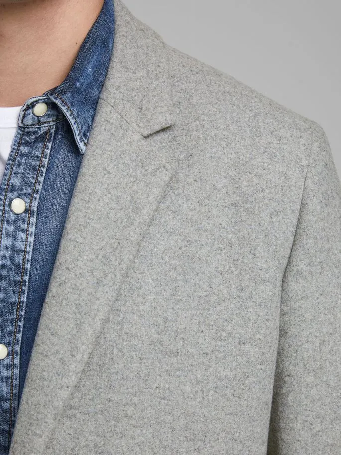 Jack Jones Moulder Wool Coat Grey