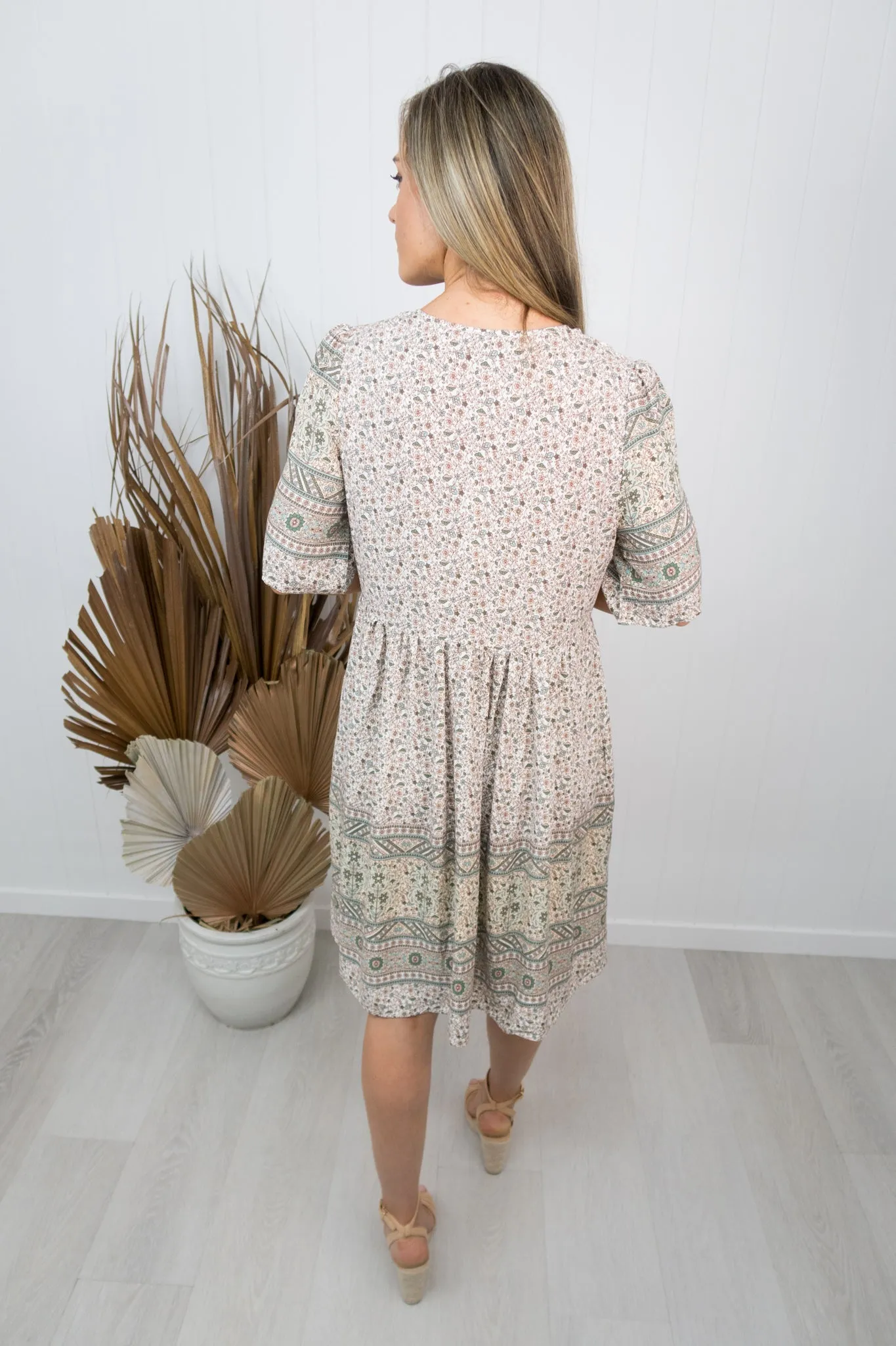 Joelene Dress -Sage green