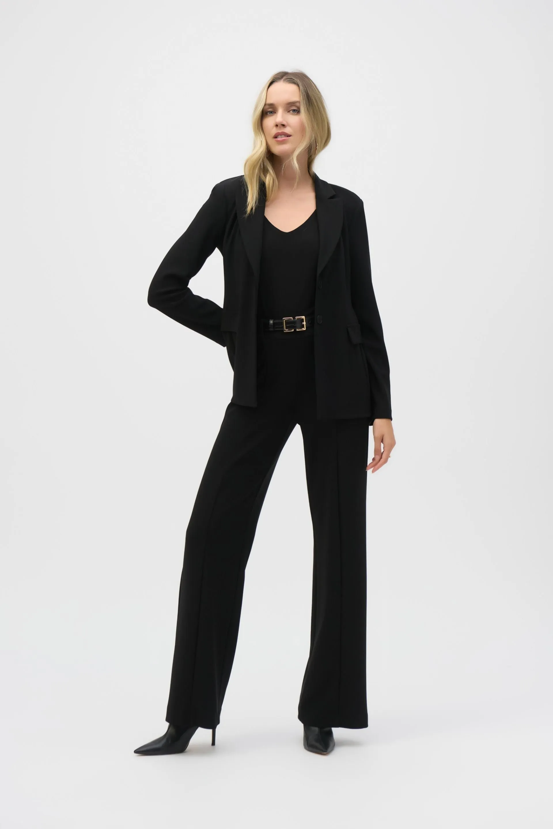 Joseph Ribkoff Belted Wide Leg Trouser Pants 244093