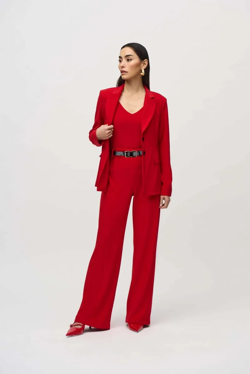 Joseph Ribkoff Belted Wide Leg Trouser Pants 244093