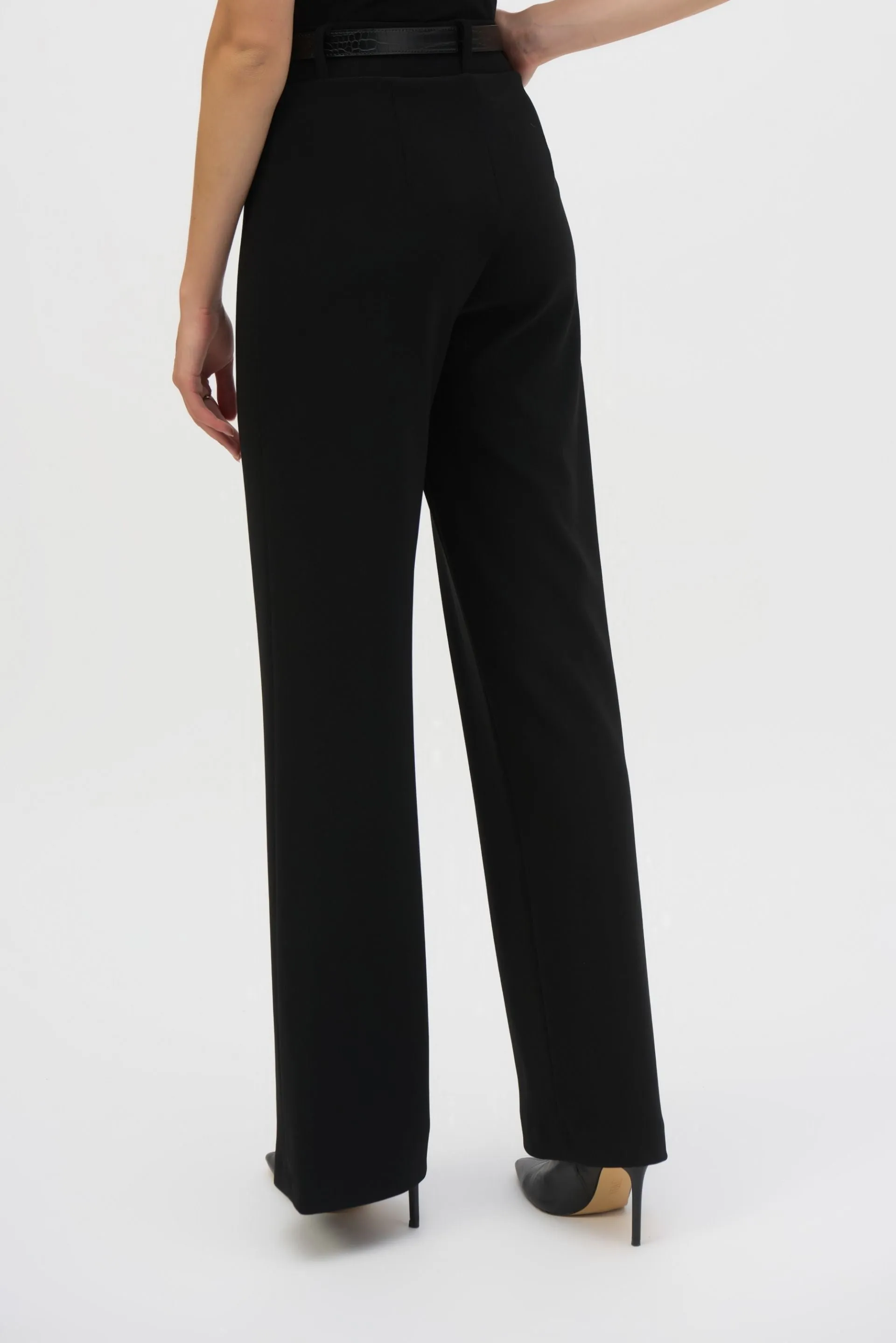 Joseph Ribkoff Belted Wide Leg Trouser Pants 244093