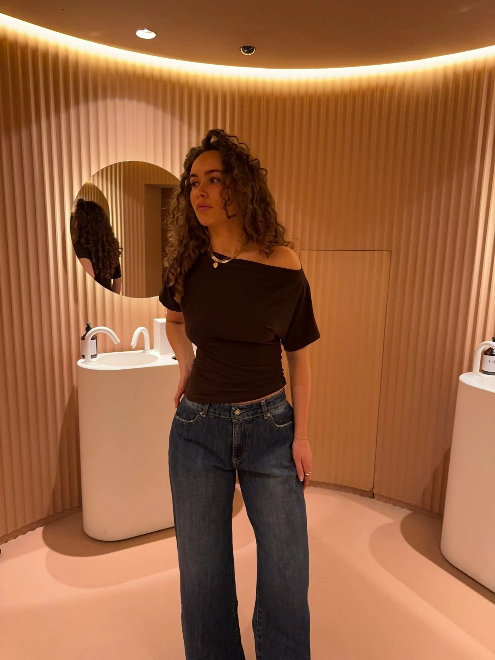 Jovy | Brown Off-Shoulder Top