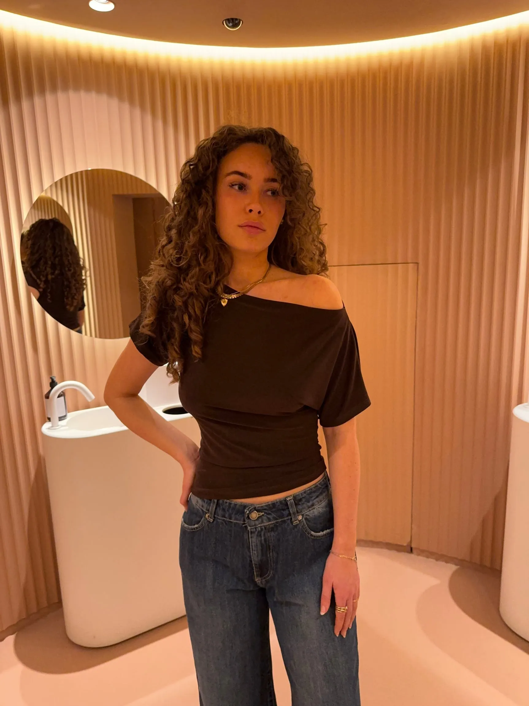 Jovy | Brown Off-Shoulder Top