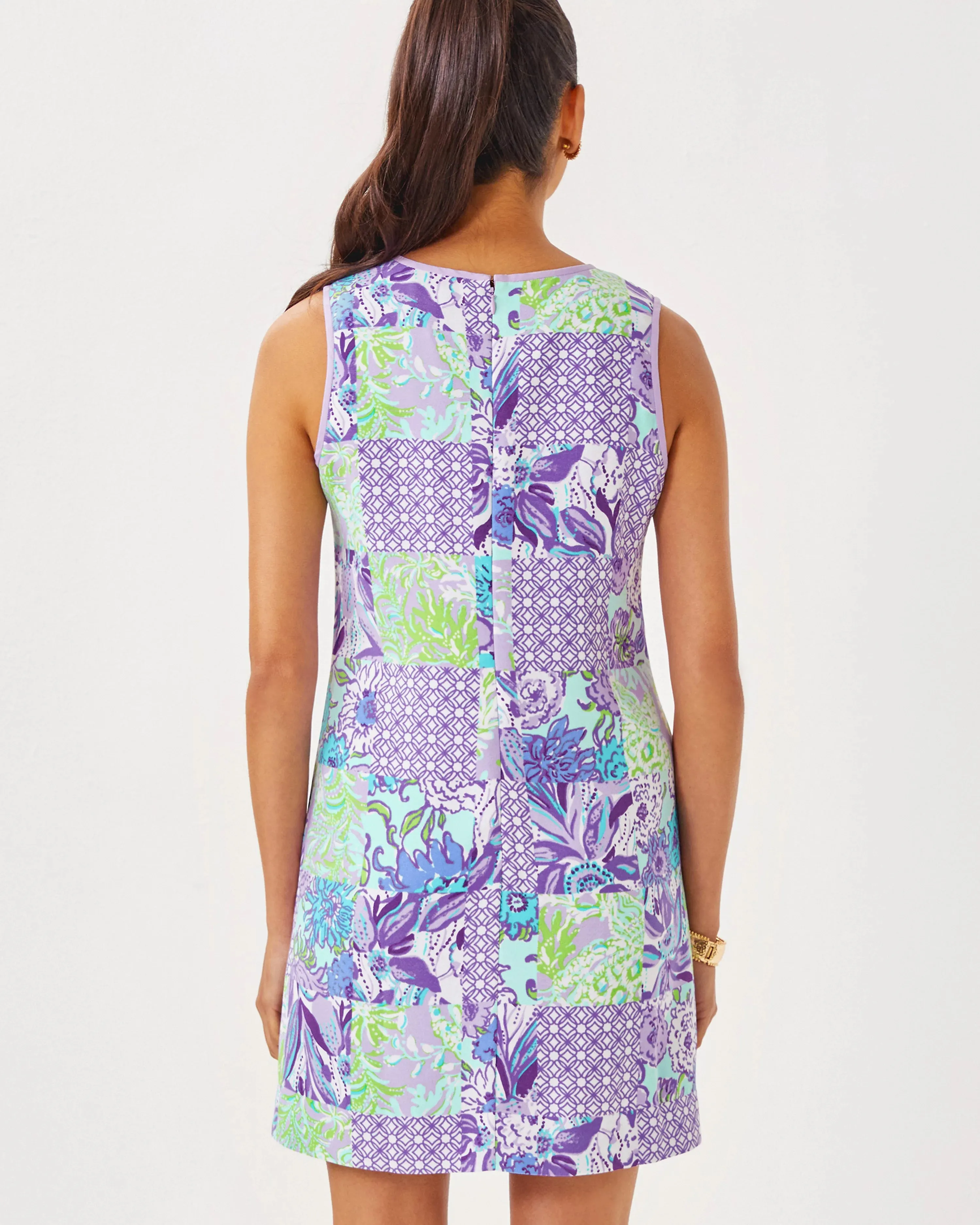 Julienne Shift Dress - Multi Juicy Story Patch