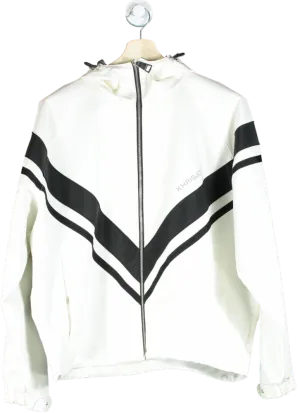 KHRISJOY White / Black Logo-Printed Jacket ONESIZE