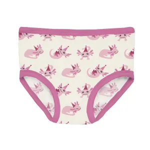 Kickee Pants Natural Axolotl Party Print Girl's Underwear