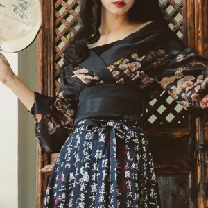 Kimono-style off-shoulder tops