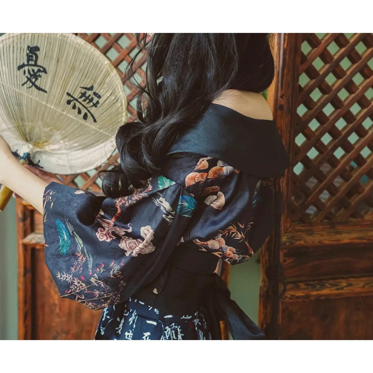 Kimono-style off-shoulder tops