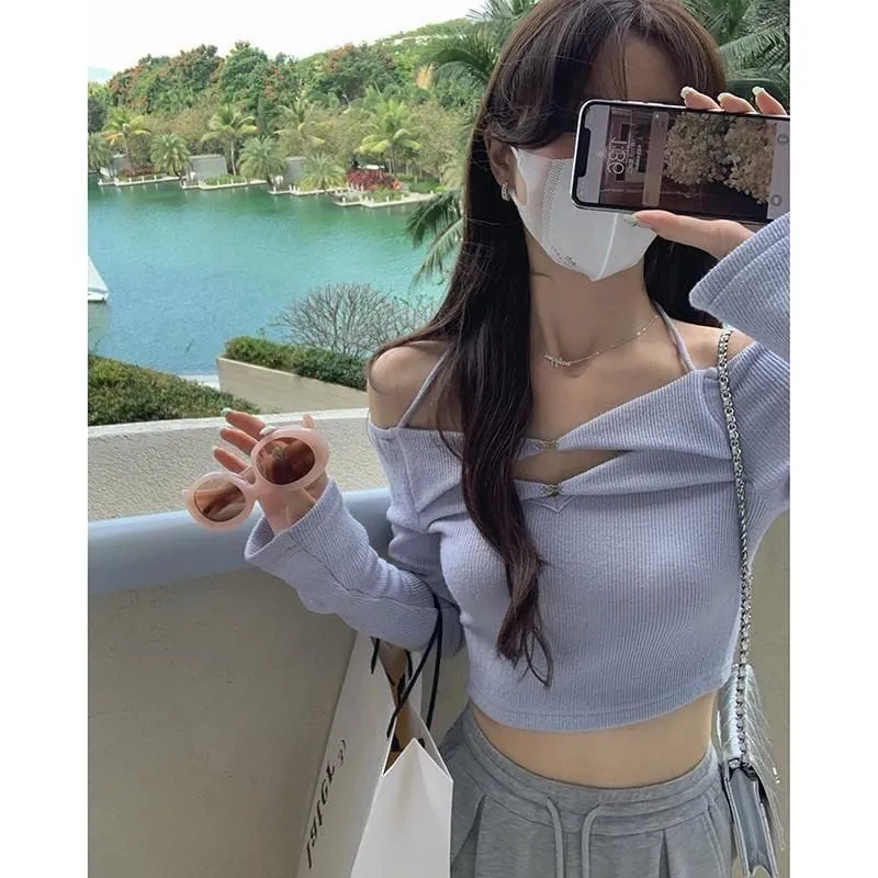 Knitted Off-The-Shoulder Sweater