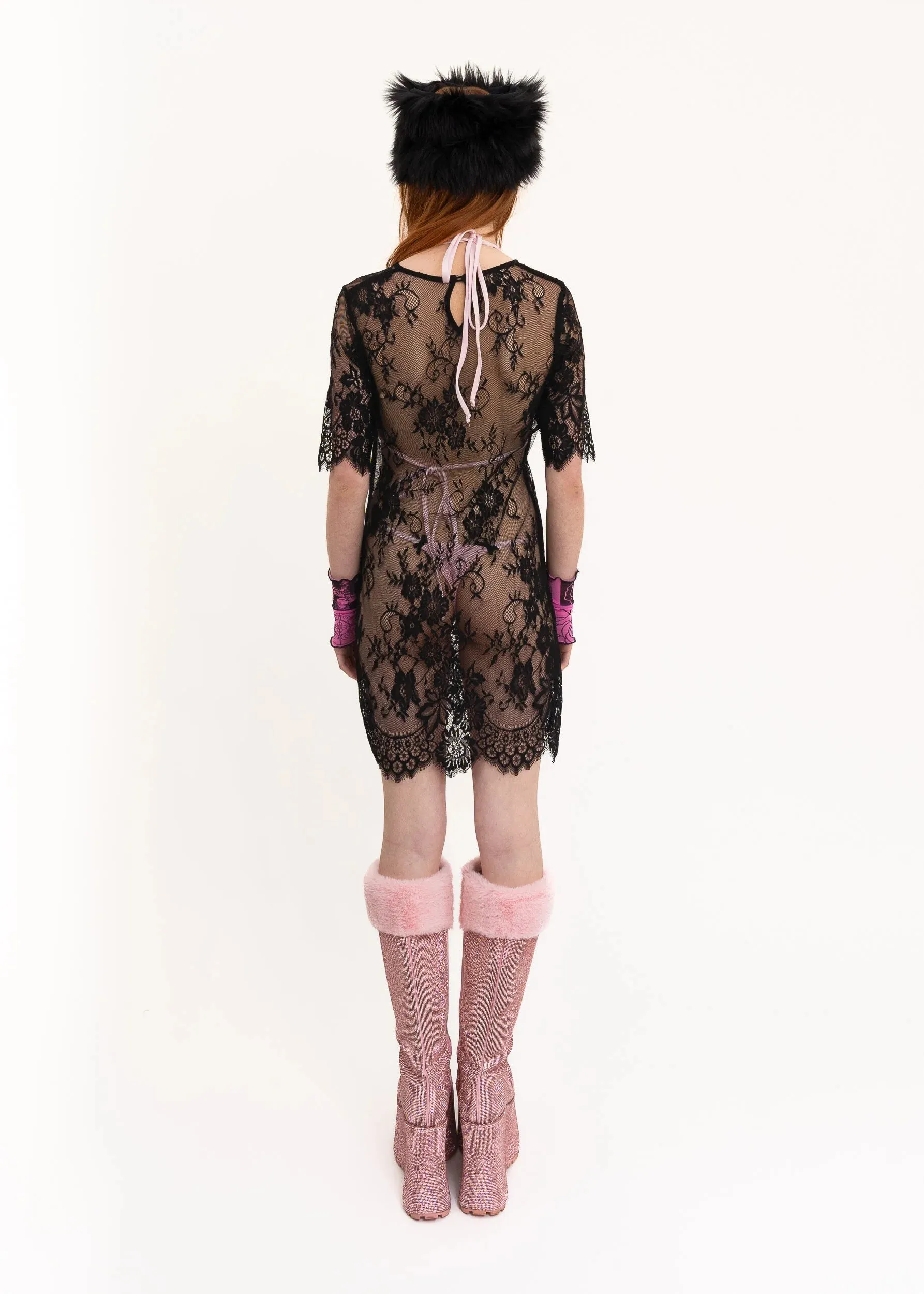 Lace mini dress