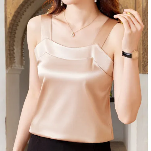 Ladies Satin Strap Top