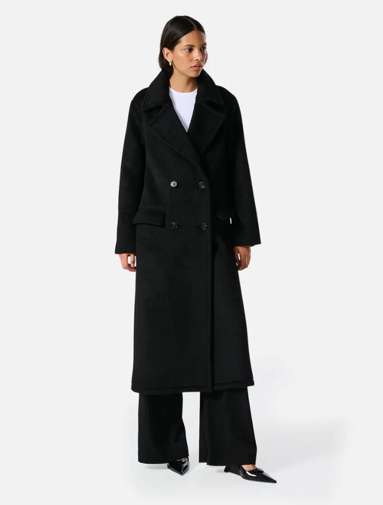 Lana Wool Coat - Black