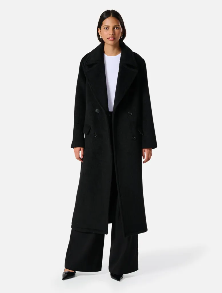 Lana Wool Coat - Black