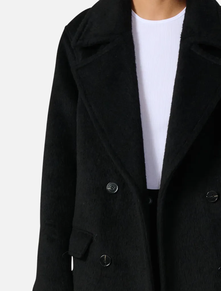 Lana Wool Coat - Black