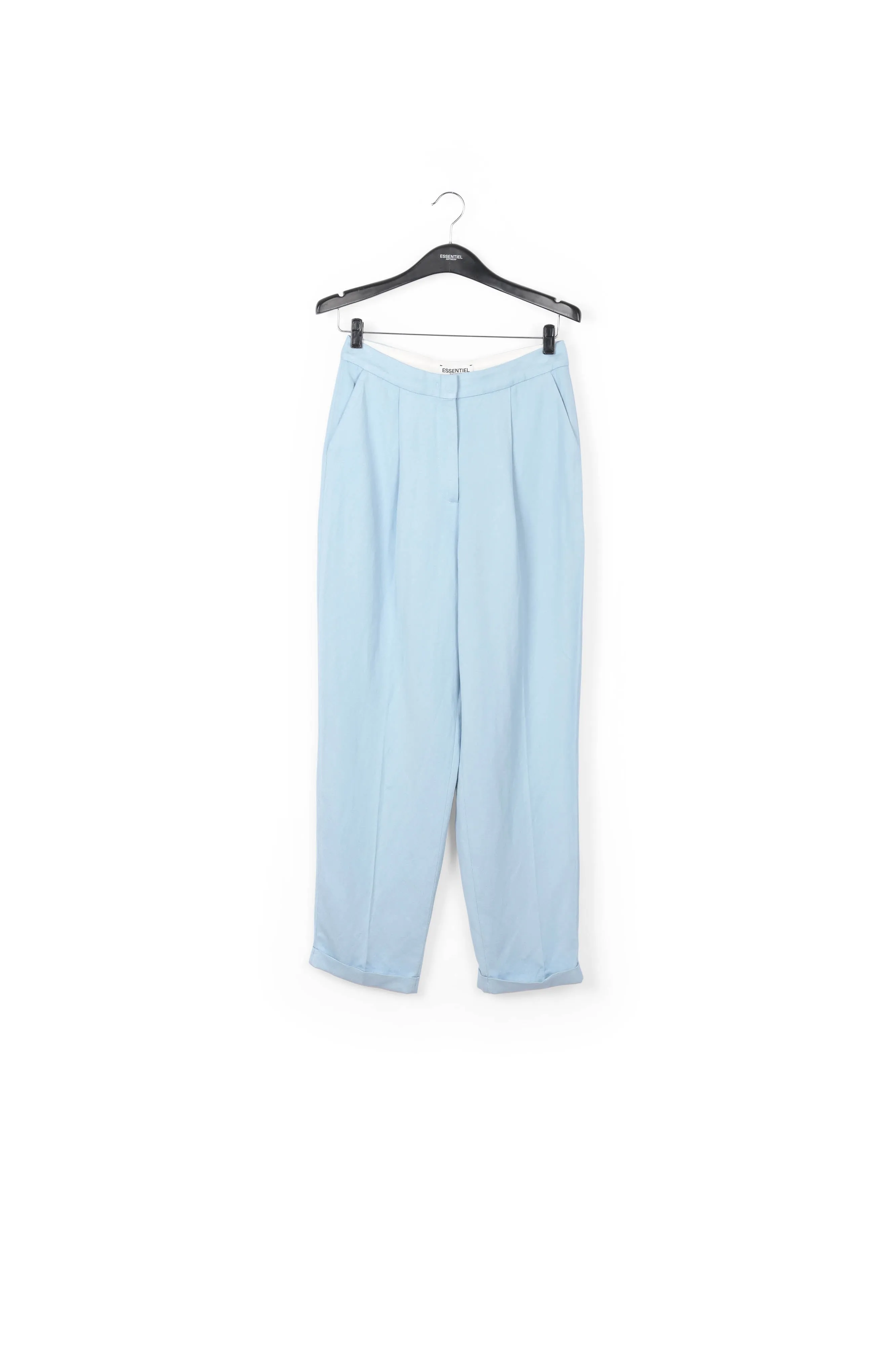 Light blue tailored mid-rise pants