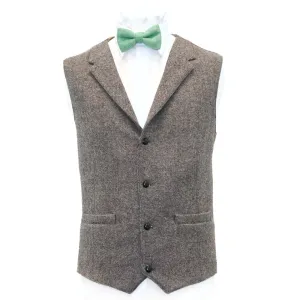Light Brown Tweed  Waistcoat