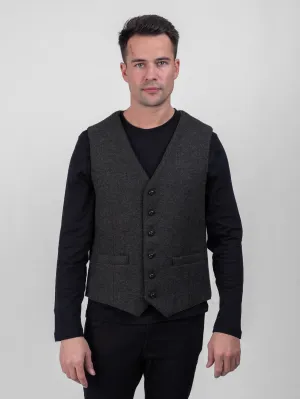 Light Green Tweed Waistcoat & Vest
