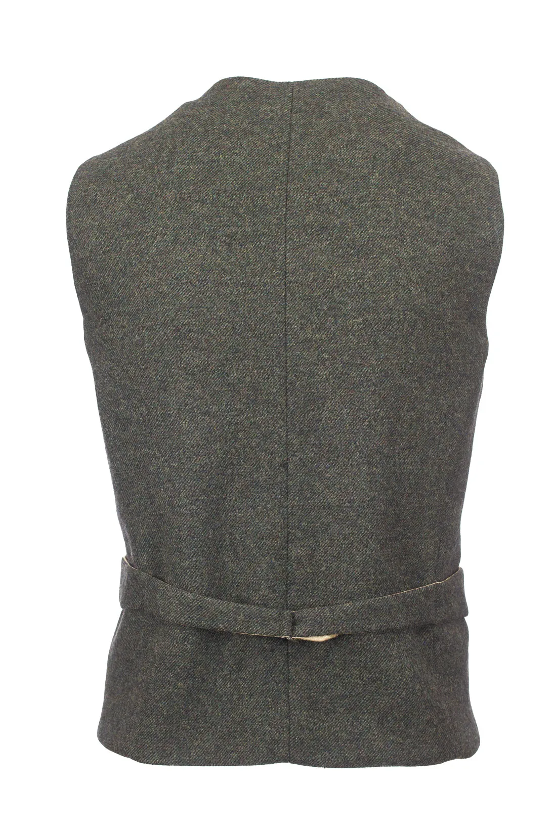 Light Green Tweed Waistcoat & Vest