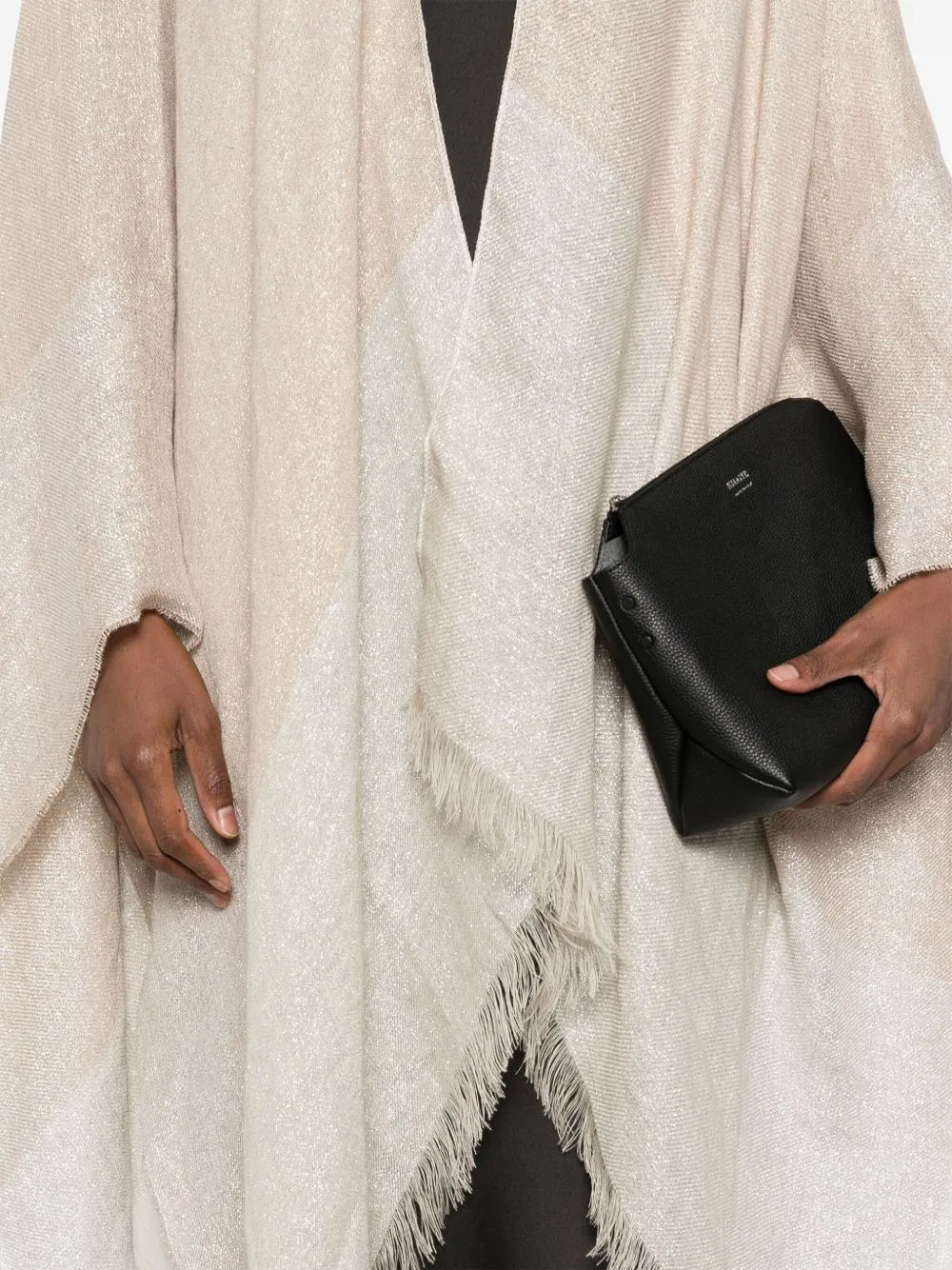 Linen blend poncho