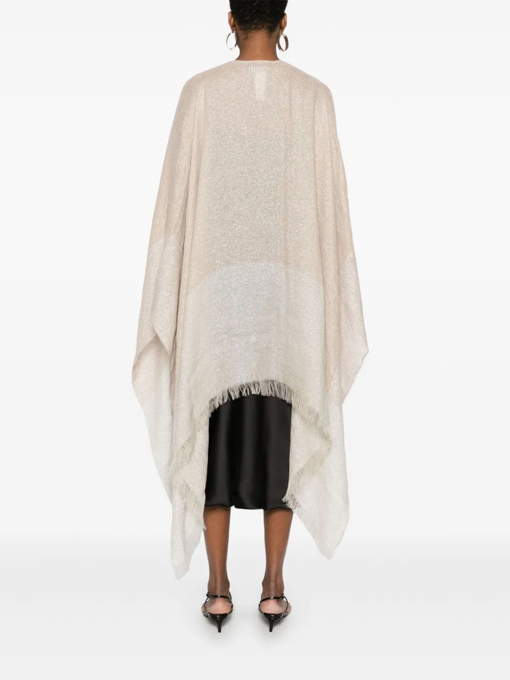 Linen blend poncho