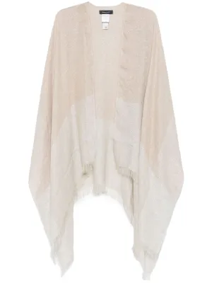 Linen blend poncho