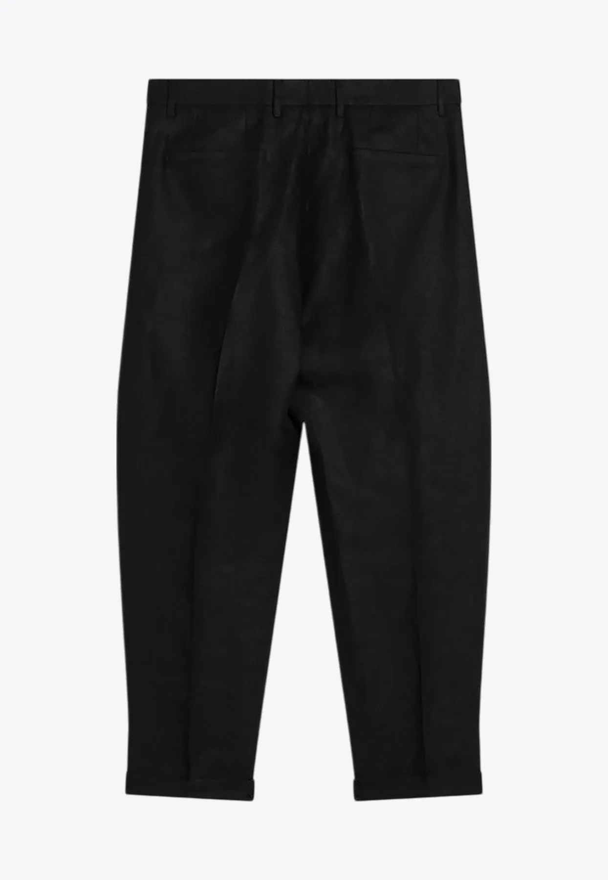 Linen Cropped Tailored Pants