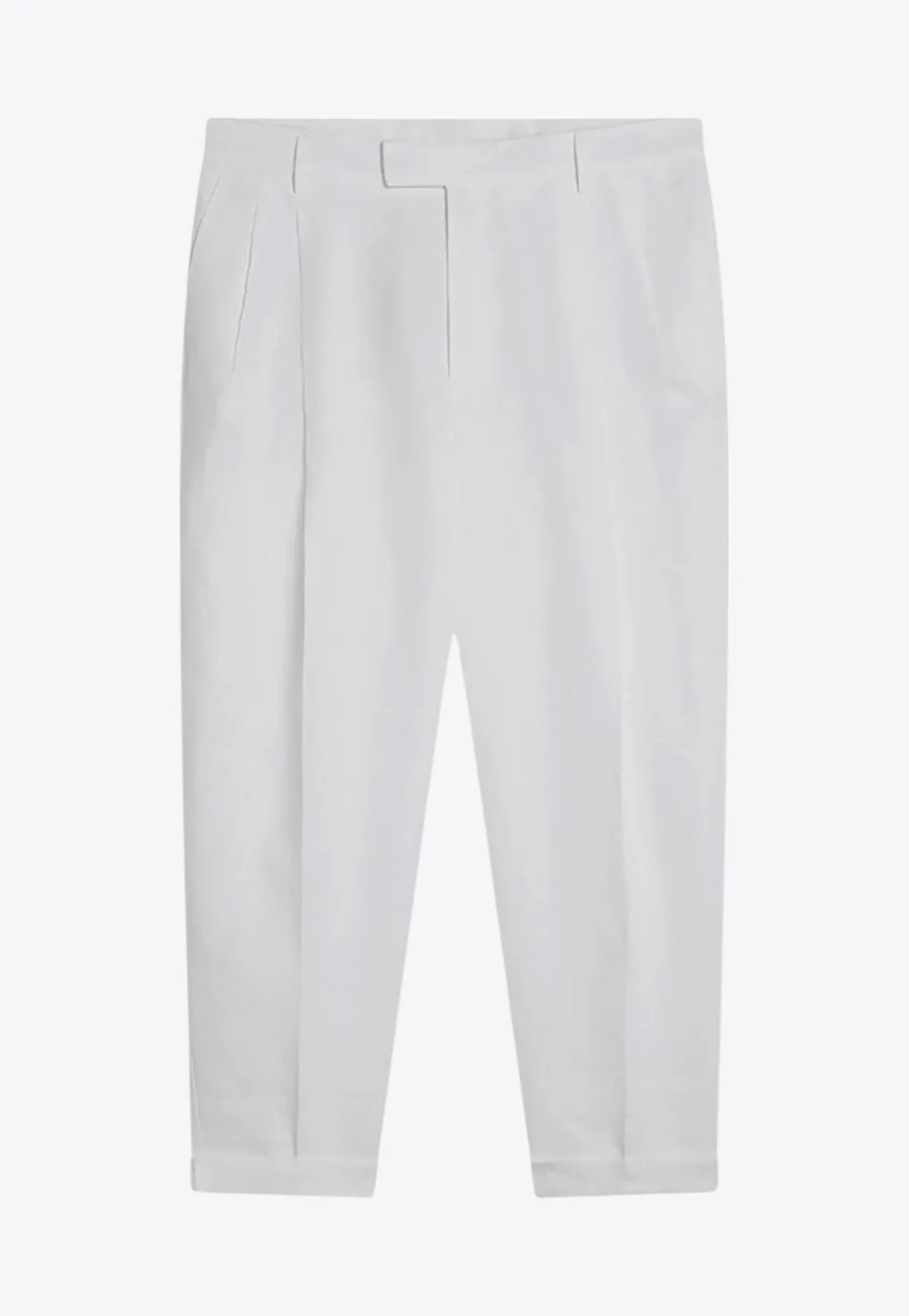 Linen Cropped Tailored Pants