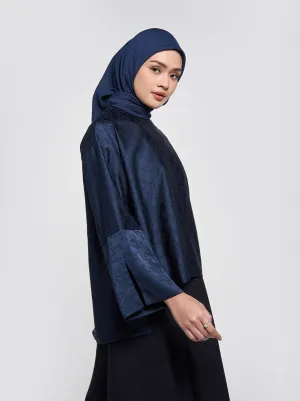 LIORA DROPSHOULDER TOP NAVY