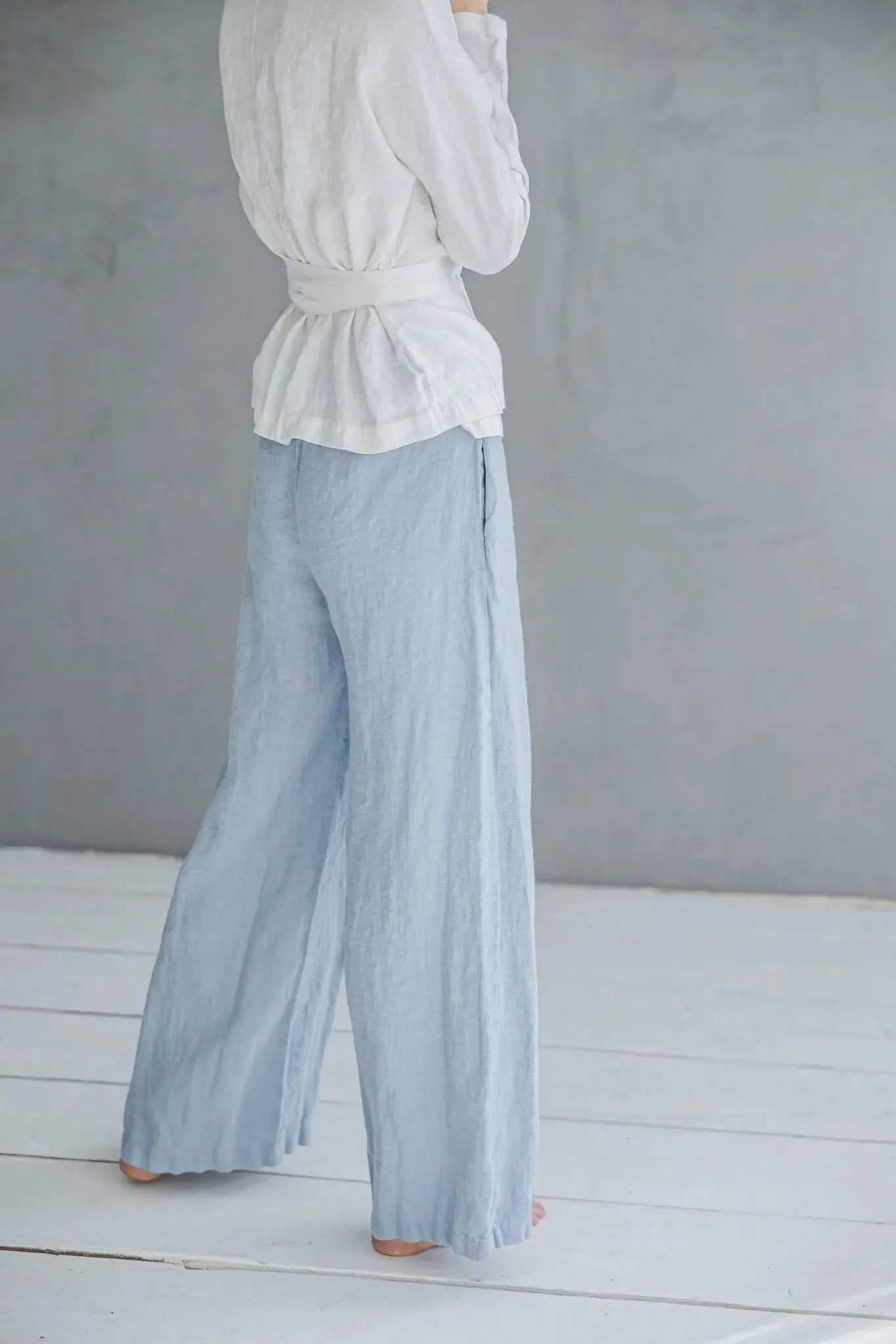 Long Linen Pants Wide Leg, Linen Culottes