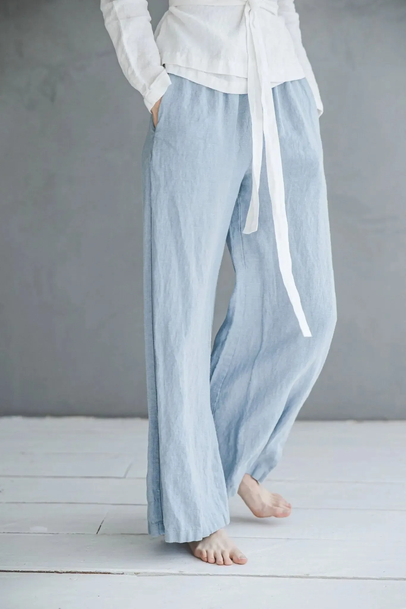 Long Linen Pants Wide Leg, Linen Culottes