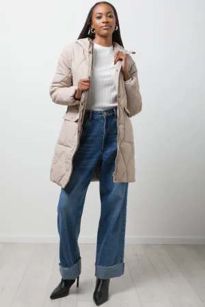 Long Puffer Jacket Natural