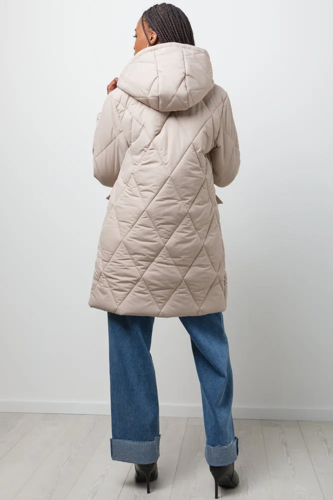 Long Puffer Jacket Natural