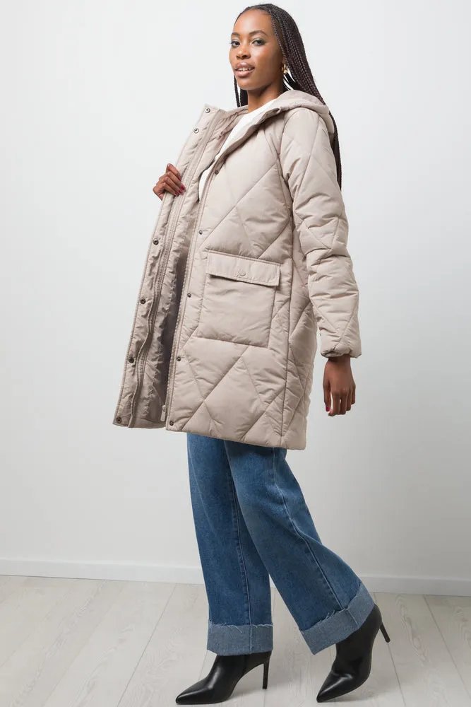 Long Puffer Jacket Natural