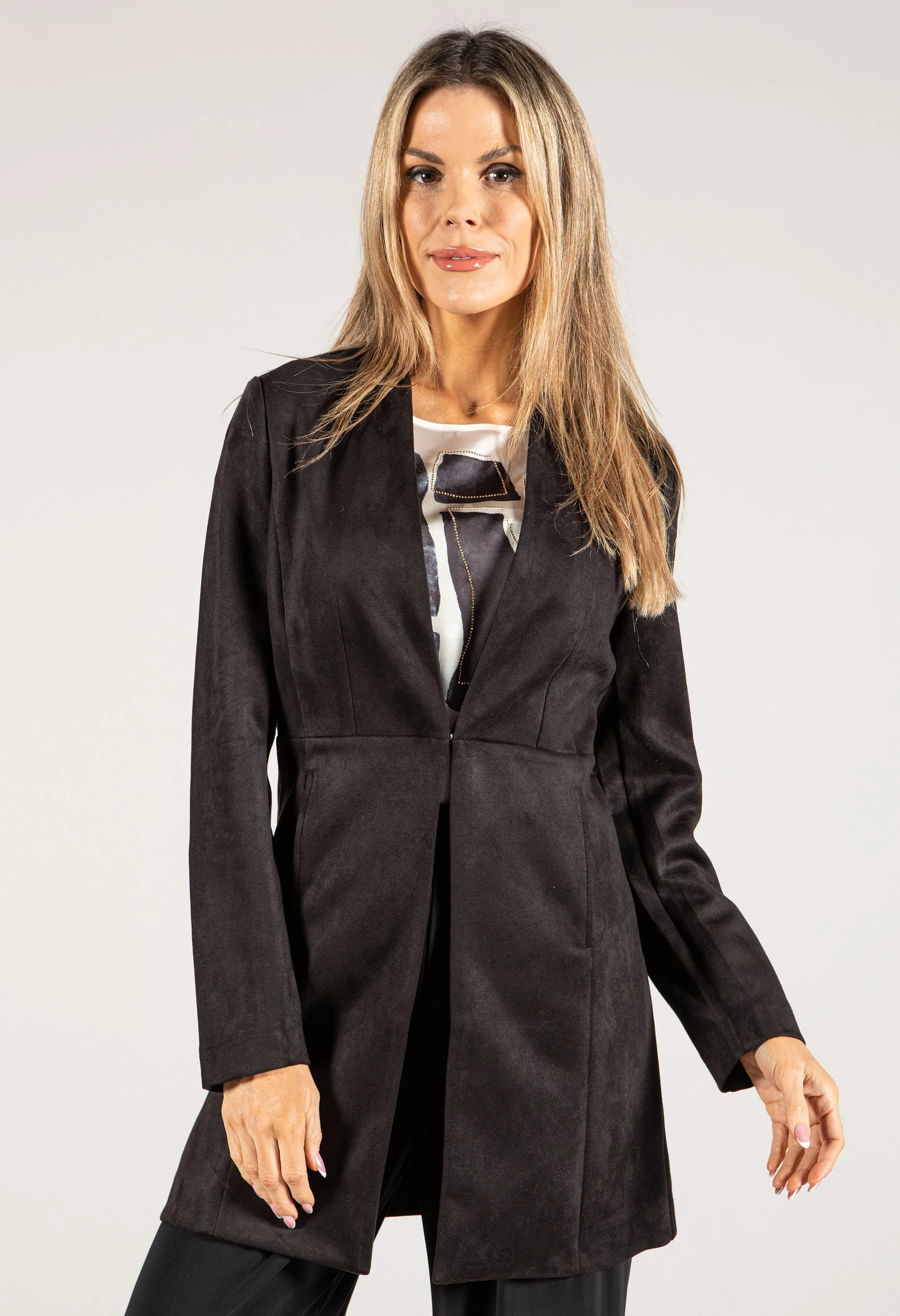 Longline Suedette Jacket