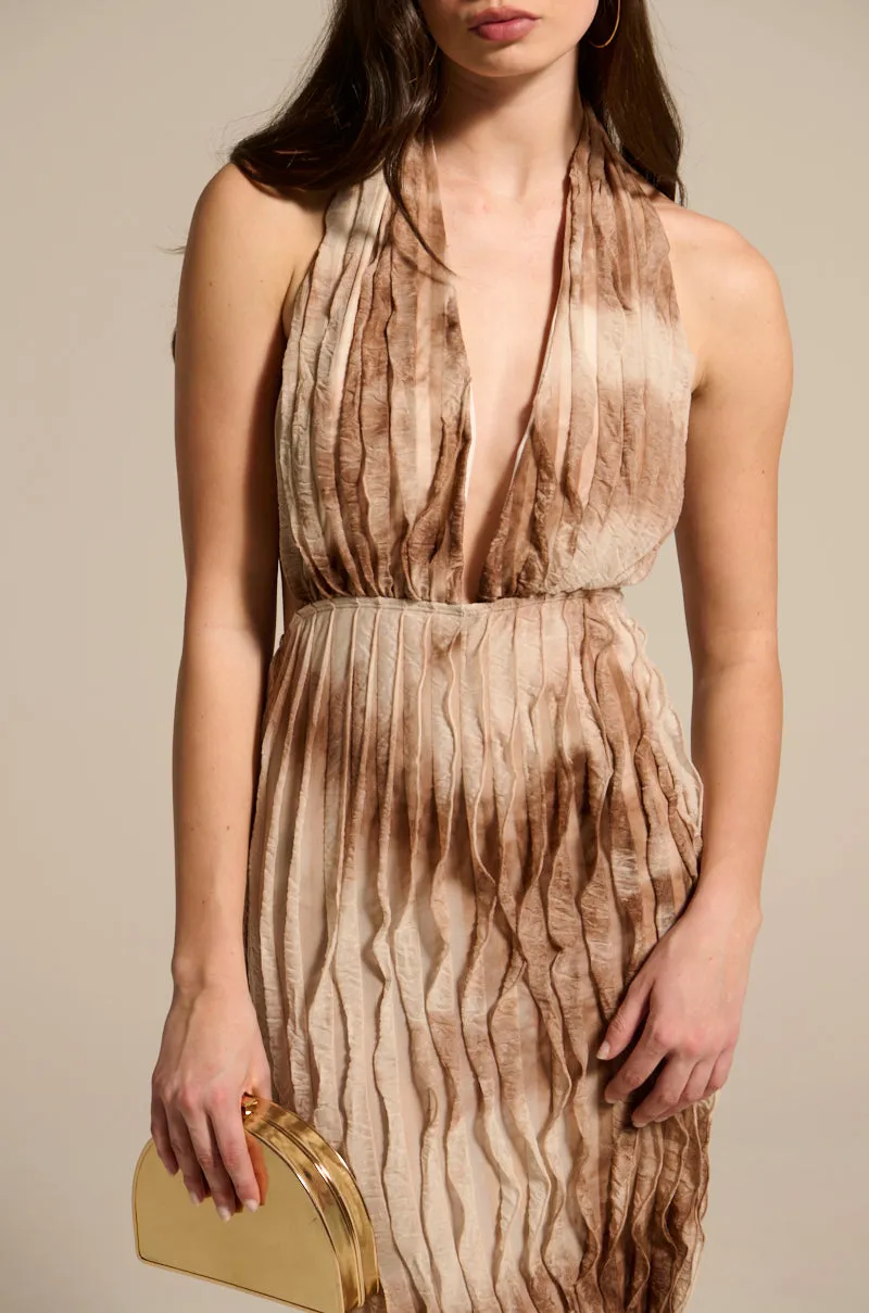 LOOK BUT DON'T TOUCH PRINTED MAXI DRESS